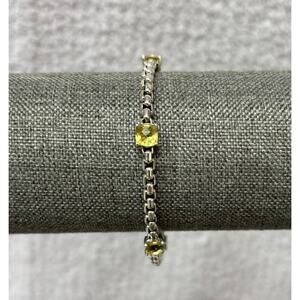 JAI John Hardy Sterling Silver Peridot Station Bracelet 7.5" #63866
